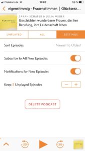 Podcasts hören mit der Overcast Podcast App – www.tinabusch.com